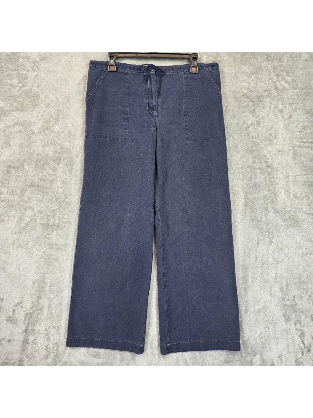 Vintage Katayone Adeli Pants Womens Size 10 Blue Relaxed Wide Leg Casual Y2K